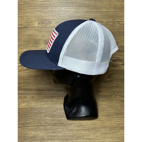 Kimes Ranch Hat Cap Snapback RWB American Flag Logo One Size Mesh Adjustable - Picture 2 of 7